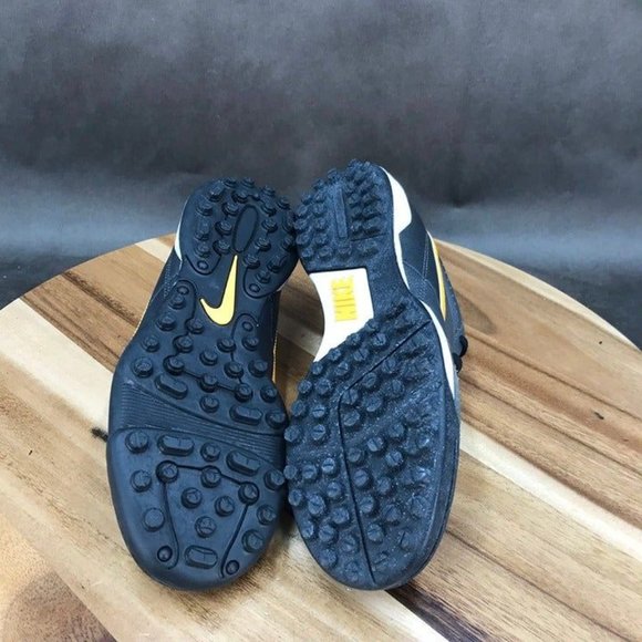 Nike JR Tiempo Rio Black Orange Turf Shoes Lace Up Youth Size 3.5 - Picture 8 of 9